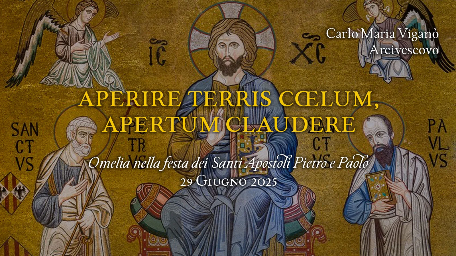 Aperire terris cœlum, apertum claudere