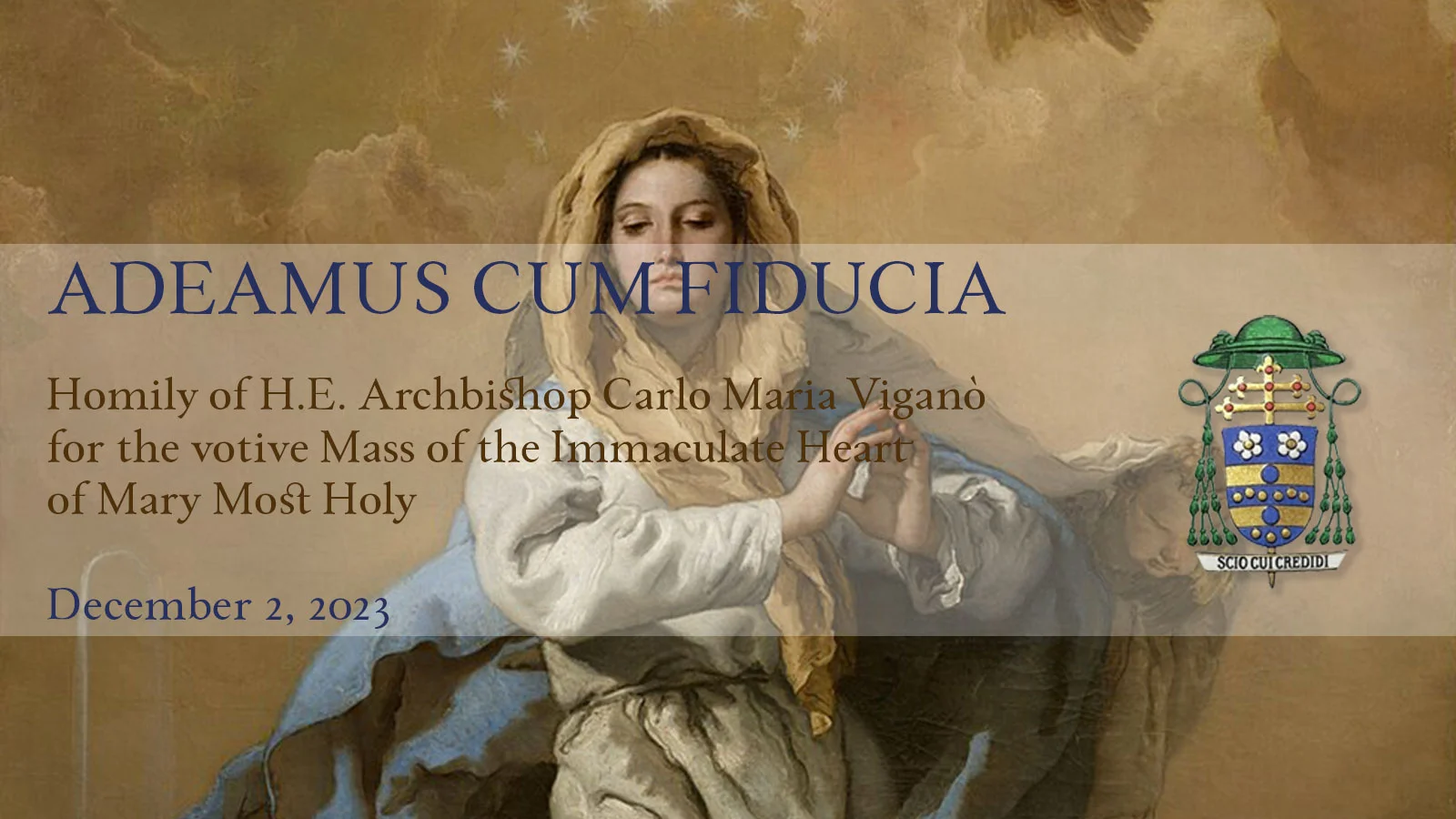 Homily on the votive Mass of the Immaculate Heart